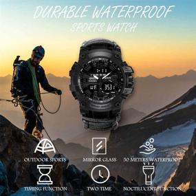 img 2 attached to 🔧 Vikano 6-in-1 Multifunctional Outdoor Gear - Survival Bracelet Watch for Men & Women with Paracord, Whistle, Fire Starter, Compass - Emergency Gear in Black