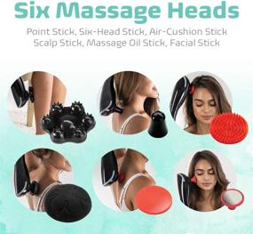 img 3 attached to Cordless & Rechargeable Handheld Massager for Deep Tissue Muscle Relief: Back, Neck, Shoulder, Leg & Foot Pain, Improved Circulation