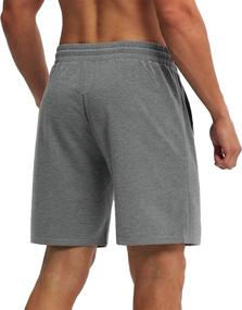 img 2 attached to 🩳 DIBAOLONG Men's 7'' Lounge Bermuda Shorts - Drawstring Active Sweat Shorts with Pockets - Cotton Workout & Pajama Shorts