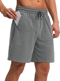 img 4 attached to 🩳 DIBAOLONG Men's 7'' Lounge Bermuda Shorts - Drawstring Active Sweat Shorts with Pockets - Cotton Workout & Pajama Shorts