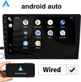 img 2 attached to IYING 10.1 Inch Android Car Stereo with CarPlay & Android Auto: GPS Navigation, WiFi, Bluetooth, FM Radio Receiver, IPS Touchscreen Multimedia Player