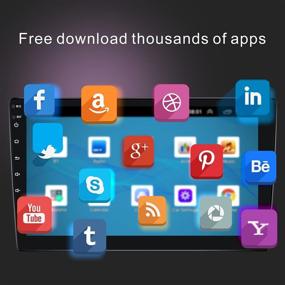 img 1 attached to IYING 10,1-дюймовый автомобильный стерео с Android Auto и CarPlay: GPS-навигация, Wi-Fi, Bluetooth, FM-радиоприемник, IPS-сенсорный экран, мультимедийный плеер.