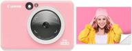 📸 capture and print memories instantly: canon ivy cliq 2 - mini photo printer in petal pink (matte) logo