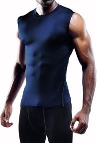 img 3 attached to Neleus Athletic Sleeveless Compression Black Men's Clothing in Shirts