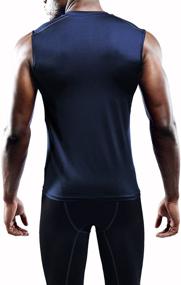 img 1 attached to Neleus Athletic Sleeveless Compression Black Men's Clothing in Shirts