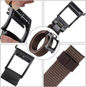 img 2 attached to Moonsix Ratchet Adjustable Military Automatic Men's Belt: Stylish and Functional Accessories