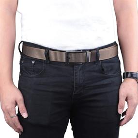 img 1 attached to Moonsix Ratchet Adjustable Military Automatic Men's Belt: Stylish and Functional Accessories