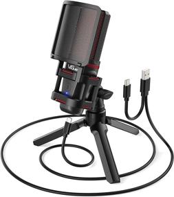 img 4 attached to 🎙️ VeGue USB Microphone with Tripod Stand & Pop Filter for Twitch Streaming, Podcasting, and Recording - Compatible with MAC Laptop or Windows Desktop, VM30
