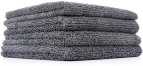 img 3 attached to 🔧 The Rag Company Mini-Miner: Premium Metal Polishing and Microfiber Detailing Towels - Ideal for Luxury Wheels and Soft Metals - 70/30 Blend, Dual-Pile, 365gsm, 10in x 10in - Grey (4-Pack)