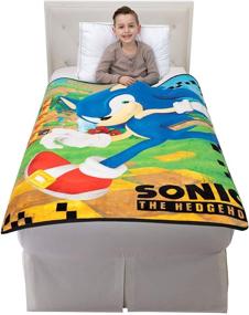 img 4 attached to 🦔 Super Soft Micro Raschel Throw, Sonic The Hedgehog, 46 in x 60 in - Franco Kids Bedding