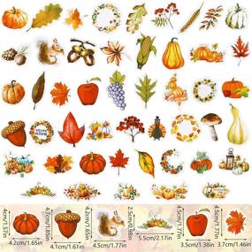 img 3 attached to 🍁 250 Cute Fall Stickers for Scrapbooks, Laptops, and DIY Crafts | Harvest, Thanksgiving, Pumpkin, Maple Leaf, Waterproof Autumn Decals | Journal Album, Scrapbook, and Craft Supplies