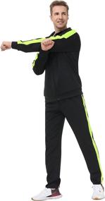 img 2 attached to 🏃 Ultimate Comfort: Novembers Chopin Black Green Men's Tracksuit - Perfect for Active Lifestyles