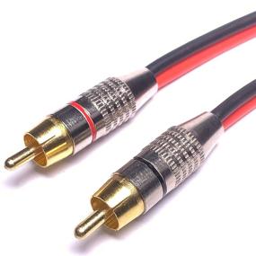 img 3 attached to 🔌 High-Quality 2-Channel 1ft CESS-064-1f Speaker Cables to RCA Plugs Adapter for Enhanced Connectivity