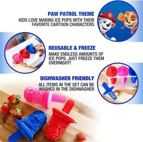 img 1 attached to 🍦 Dinneractive PAW Patrol Popsicle Molds - Set of 3 Reusable Silicone Molds for DIY Kids' Popsicles - Playful Pop Set