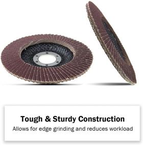 img 2 attached to 🔧 High-Performance KSEIBI Aluminum Oxide 4 1/2 Inch Auto Body Flap Disc Sanding Grinding Wheel 10 Pack - Type 27 (60 Grit) for Optimal Surface Finishing