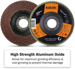 img 3 attached to 🔧 High-Performance KSEIBI Aluminum Oxide 4 1/2 Inch Auto Body Flap Disc Sanding Grinding Wheel 10 Pack - Type 27 (60 Grit) for Optimal Surface Finishing