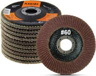 🔧 high-performance kseibi aluminum oxide 4 1/2 inch auto body flap disc sanding grinding wheel 10 pack - type 27 (60 grit) for optimal surface finishing logo