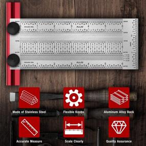 img 3 attached to 🔧 Efficient Precision Woodworking Stainless Positioning Carpenter Test, Measure & Inspect Tool