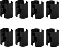 🔒 durasteel shelf lock clips/sleeves - fits thunder group, alera, honey can do, eagle, regency, metro & more - 1" post, plastic, black (4 pcs) logo