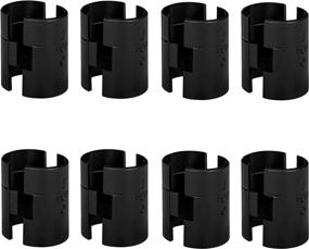 img 4 attached to 🔒 DuraSteel Shelf Lock Clips/Sleeves - Fits Thunder Group, Alera, Honey Can Do, Eagle, Regency, Metro & More - 1" Post, Plastic, Black (4 Pcs)