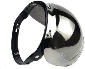 img 2 attached to 🚲 Enhance Your Style with the WANCAR Retro Motorcycle Bubble Visor Wind Shield Lens - Mirrored