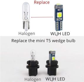 img 3 attached to Эффективный набор ламп LED цвета ледяного голубого T5 для панели приборов - WLJH 6 шт. 3-SMD 3030 на гнезде для поворота 37 2721 74 индикаторных ламп.