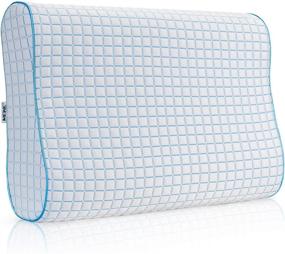 img 4 attached to 🌬️ MEWE Cooling Pillows-Orthopedic Pillows for Pain Relief-Contour Memory Foam Pillows with Cooling Washable Cover- Ideal for All Sleeping Positions (24 x 16 x 3.7/4.7Inch)