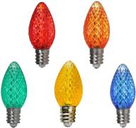 🎄 long-lasting set of 25 c7 led christmas light bulbs: ideal for durability logo