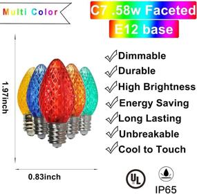 img 3 attached to 🎄 Long-lasting Set of 25 C7 LED Christmas Light Bulbs: Ideal for Durability