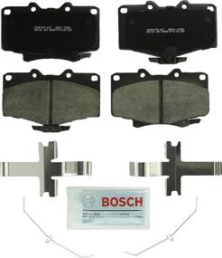 img 2 attached to 🔥 Набор тормозных колодок Bosch BC611 QuietCast Premium Ceramic для Toyota: 1992-2001 4Runner, 1993-1998 T100; передние - тормозные колодки высокой производительности и с низким уровнем шума