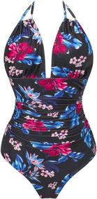 img 2 attached to 👙 I2CRAZY V Neck Swimsuit with Removable Slimming Feature for Women's Clothing