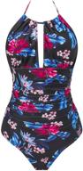 👙 i2crazy v neck swimsuit with removable slimming feature for women's clothing logo