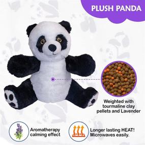 img 3 attached to 🐼 KEEPING KALM Pang Panda Microwavable Weighted Lap Pad for Kids Bundle - Soothing Aromatherapy Heating Pad with Portable Stuffed Animal Design
