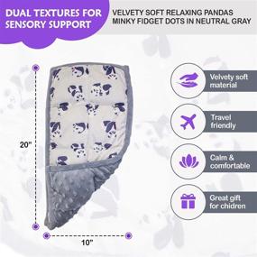 img 2 attached to 🐼 KEEPING KALM Pang Panda Microwavable Weighted Lap Pad for Kids Bundle - Soothing Aromatherapy Heating Pad with Portable Stuffed Animal Design