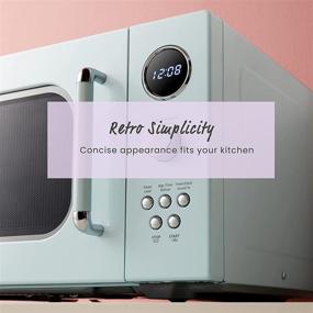 img 1 attached to 🍽️ COMFEE CM-M091AGN Retro Microwave - Multi-stage Cooking, 9 Preset Menus, Kitchen Timer, Mute Function, ECO Mode - LED Digital Display - 0.9 cu.ft, 900W, Green