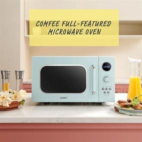 img 3 attached to 🍽️ COMFEE CM-M091AGN Retro Microwave - Multi-stage Cooking, 9 Preset Menus, Kitchen Timer, Mute Function, ECO Mode - LED Digital Display - 0.9 cu.ft, 900W, Green