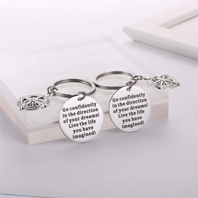 img 2 attached to Compass Keychain Graduation Inspirational Birthday