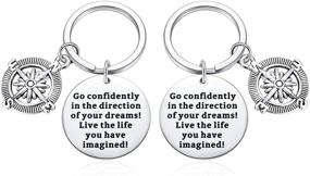 img 4 attached to Compass Keychain Graduation Inspirational Birthday