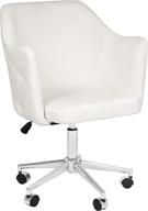 💺 impressions pearl tufted swivel vanity chair - cushioned velvet seat, adjustable height (white) логотип