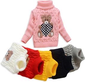 img 3 attached to 👕 VIFUUR Turtleneck Sweater: Stylish Christmas Boys' and Girls' Clothing - Sweaters