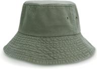 🏖️ canvas washed bucket hat: trendy distressed sun hats for women and men with detachable strings, perfect for summer beach логотип