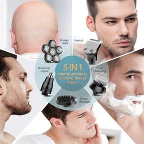 img 1 attached to 🪒 6 in 1 Electric Razor for Bald Men & Women - Dynabliss Multifunctional Head Shaver Grooming Kit/Cordless Electric Shavers for Men/USB Rechargeable Rotary Shaver