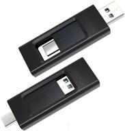 💾 effortlessly backup and store photos, videos, and files with the 256gb black otg usb c flash drive: compatible with smart phones, laptops, tvs, and car players logo