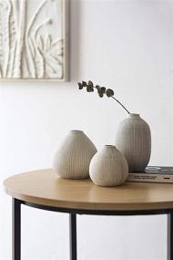 img 3 attached to Unique Stoneware Vase Set - White with Textured Black Polka Dots (Set of 3 Sizes) by Creative Co-op DF0842