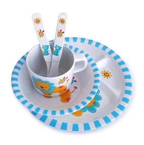 img 4 attached to 🦁 Culina Kids Lion Melamine Dinnerware - Set of 5