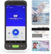 📱 touchless mobile idware 9000+ scanner – veriscan mobile software for age verification & visitor management – includes free charging cradle & carrying case logo