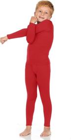 img 3 attached to Thermajohn Boys' Cozy Thermal Underwear Long Johns Set with Plush Fleece Lining