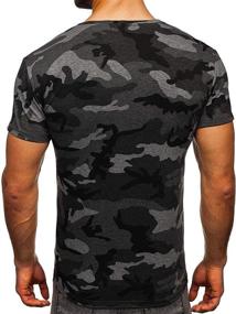 img 1 attached to Camouflage Sleeve Shirts Crewneck Military Men's Clothing