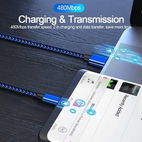 img 1 attached to 🔌 10FT 2Pack USB-кабель зарядки типа C - Короткое зарядное устройство для Samsung Galaxy и LG Stylo