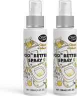 🚽 7 fl.oz bathroom deodorizer spray for poo: 100% natural plant-based toilet spray with essential oils of lemon, lemongrass, and grapefruit – 800+ uses logo